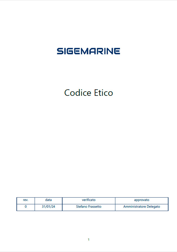 Codice etico SIGEMARINE