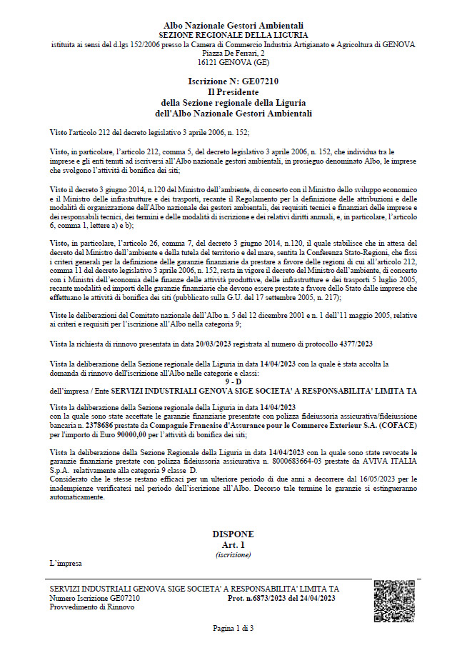 Certificazioni