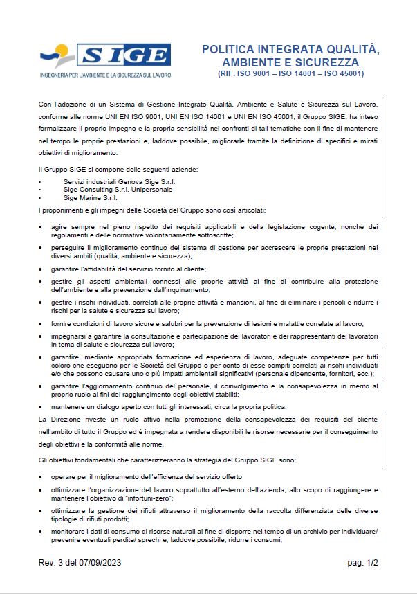 Documenti Politica Integrata