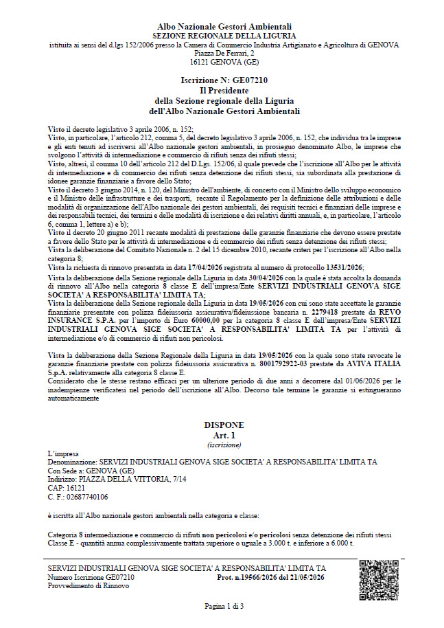 Certificazioni