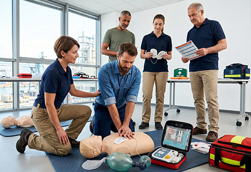 Salute e sicurezza BLSD Utilizzo Defibrillatore Semiautomatico Esterno (DAE)