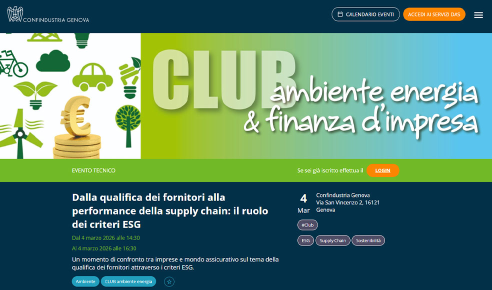 Club Ambiente, Energia e finanza di Confindustria – Il ruolo dei criteri ESG